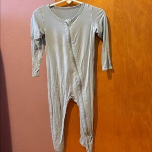 Bamboo Light Blue Zip-Up Onesie